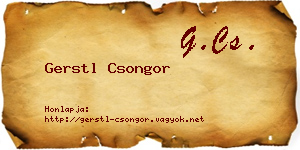 Gerstl Csongor névjegykártya